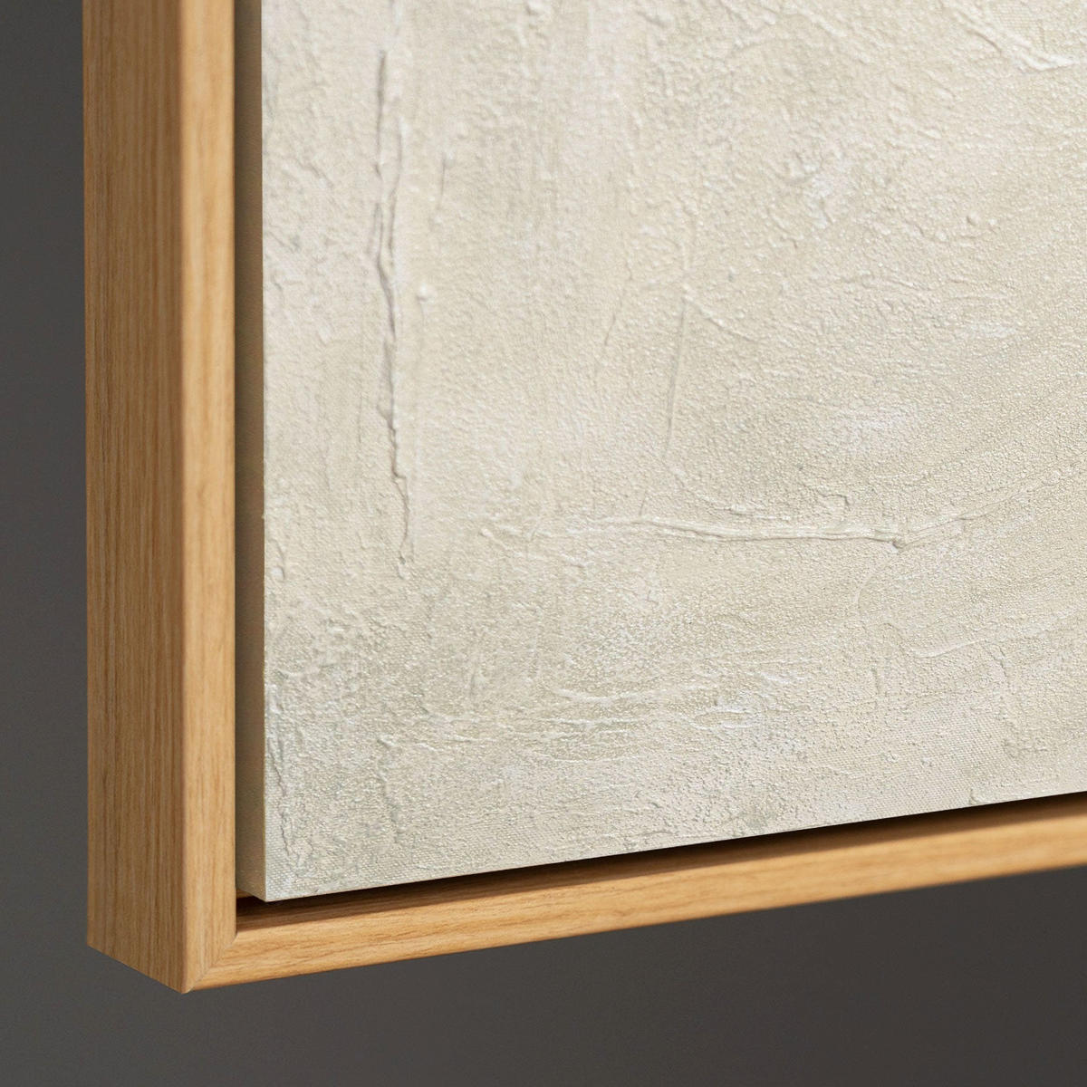 GEMÄLDE Spuren des Regens II Schattenfugenrahmen Eichefarben 140x100 cm - Eichefarben, Holz (140/100cm) - YS-art gallery