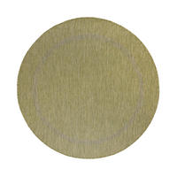TEPPICH Outdoor Flachgewebe Uni-Design Polypropylen Balkon Grün Rund 160x160 - Grün, Textil (160/160cm) - KADIMA DESIGN