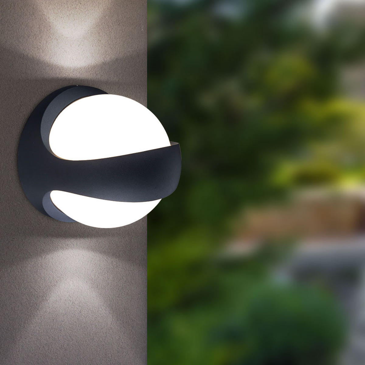 LED AUSSEN-WANDLEUCHTE Alisea Schwarz - Schwarz, Metall (20/20/18cm) - Globo Lighting