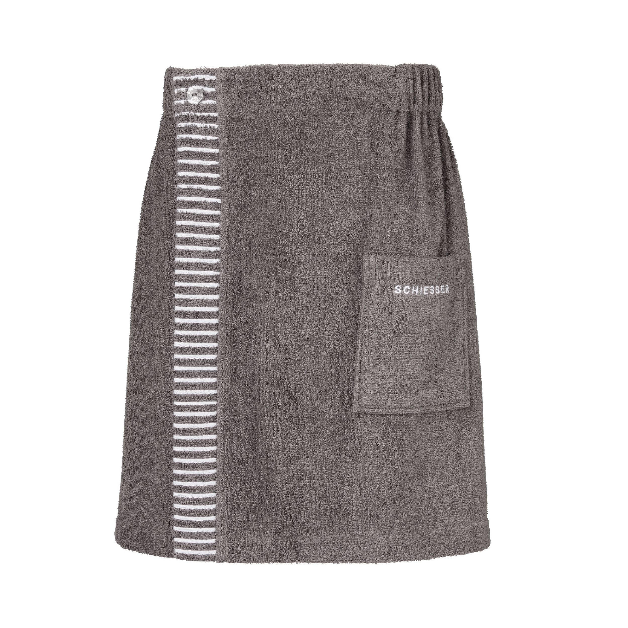 SAUNAKILT Rom Herren - 46-54 - Dunkelgrau - Dunkelgrau, Textil (55/150cm) - SCHIESSER