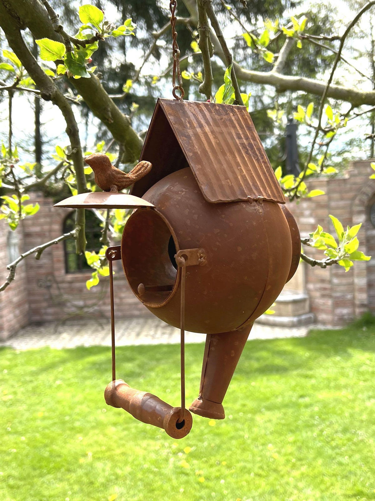 VOGELHAUS Gießkanne zum Aufhängen 96422 - Braun, Metall (15/48/21cm) - DanDiBo