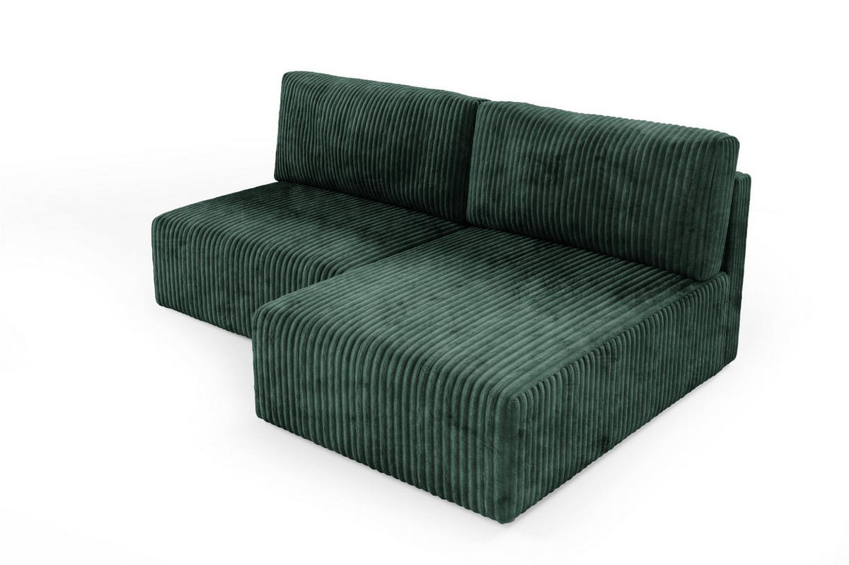 ECKSOFA Natalia Xs - Grün, Holzwerkstoff/Textil (210/149cm) - Fun Möbel