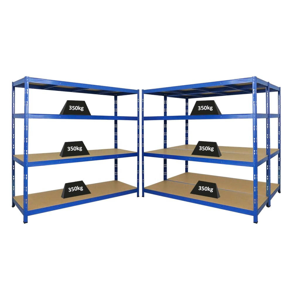 SCHWERLASTREGAL Goliath 3er-Set mit 3x 180x200x60 cm Fachlast 350 kg Blau - Blau, Metall (600/180/60cm) - PROREGAL