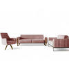 SOFASET Valerie 3-2 Und Drehsessel - Altrosa, Holzwerkstoff/Textil (228/79/90cm) - Fun Möbel