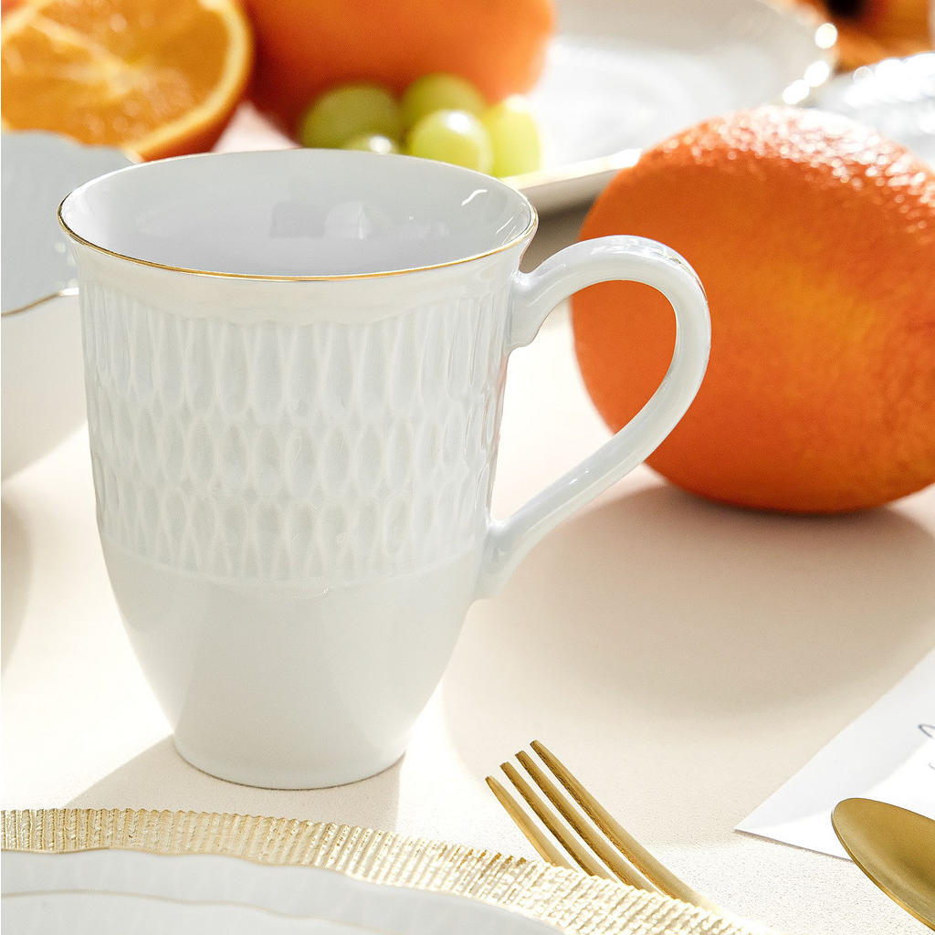 Thumbnail - Konsimo® Becher-Set, Weiß, Keramik, Hergestellt in Europa, Kaffee & Tee, Tassen, Kaffeebecher