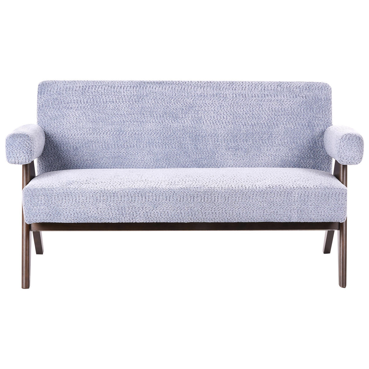 SOFA-SET Chenillegewebe Hellblau/Dunkelbraun Tamre - Hellblau, Textil (148/79/78cm) - Beliani