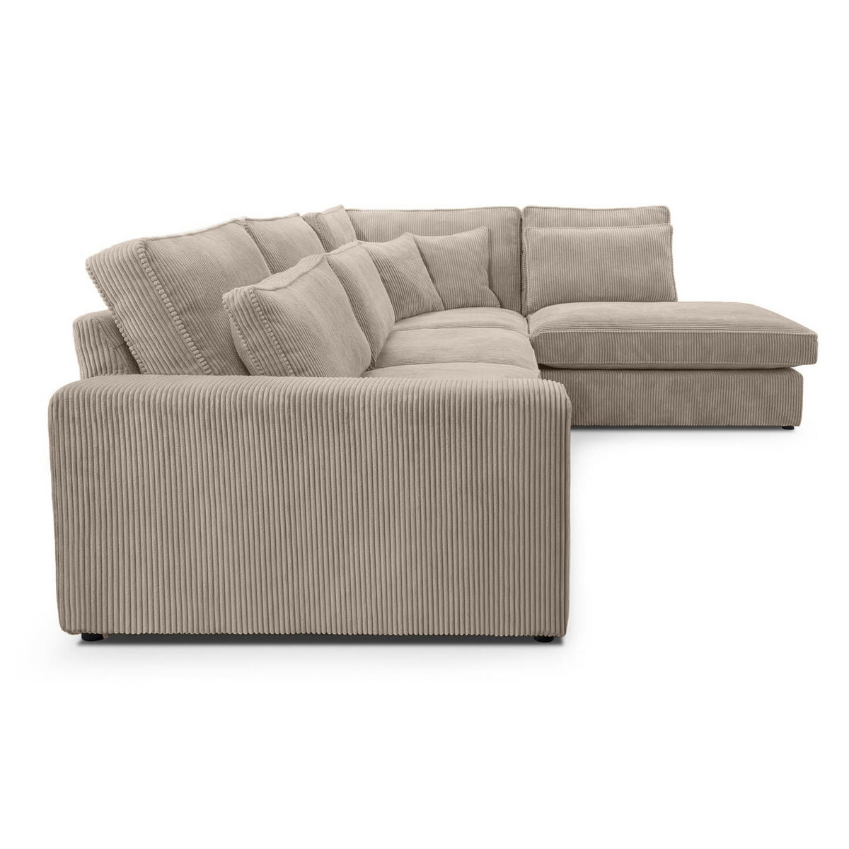 ECKSOFA Parma ohne Schlaffunktion cappuccino rechts - Schwarz/Cappuccino, Textil (314/224cm) - Beautysofa