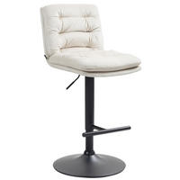 BARHOCKER Samt creme - Creme/Schwarz, Textil/Metall (42/94/56cm) - CLP