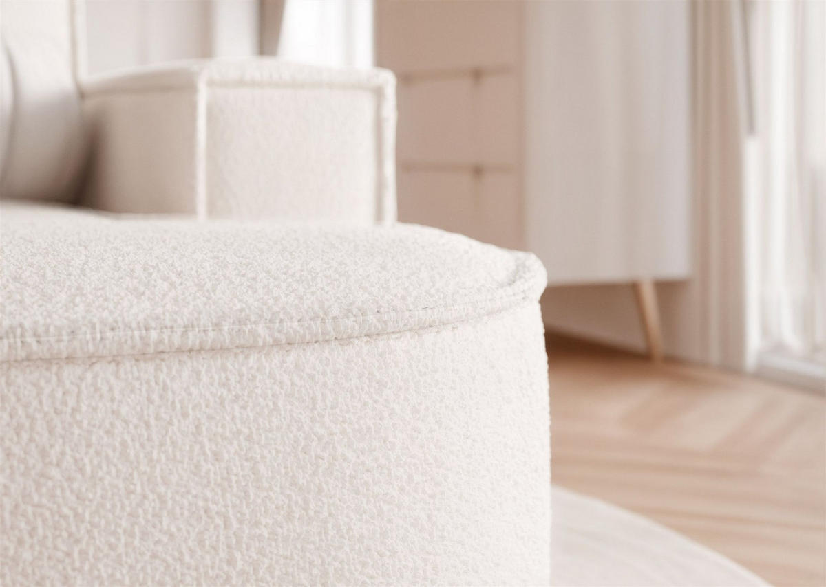 ECKSOFA Arlet In Stoff Abriamo - Creme, Holzwerkstoff/Textil (156/277cm) - Fun Möbel