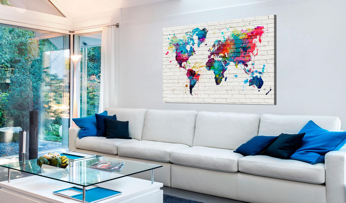 PINNWANDBILDER Bunt 120/80 cm - Multicolor/Weiß, Naturmaterialen/Textil (120/80cm) - KUNSTLOFT