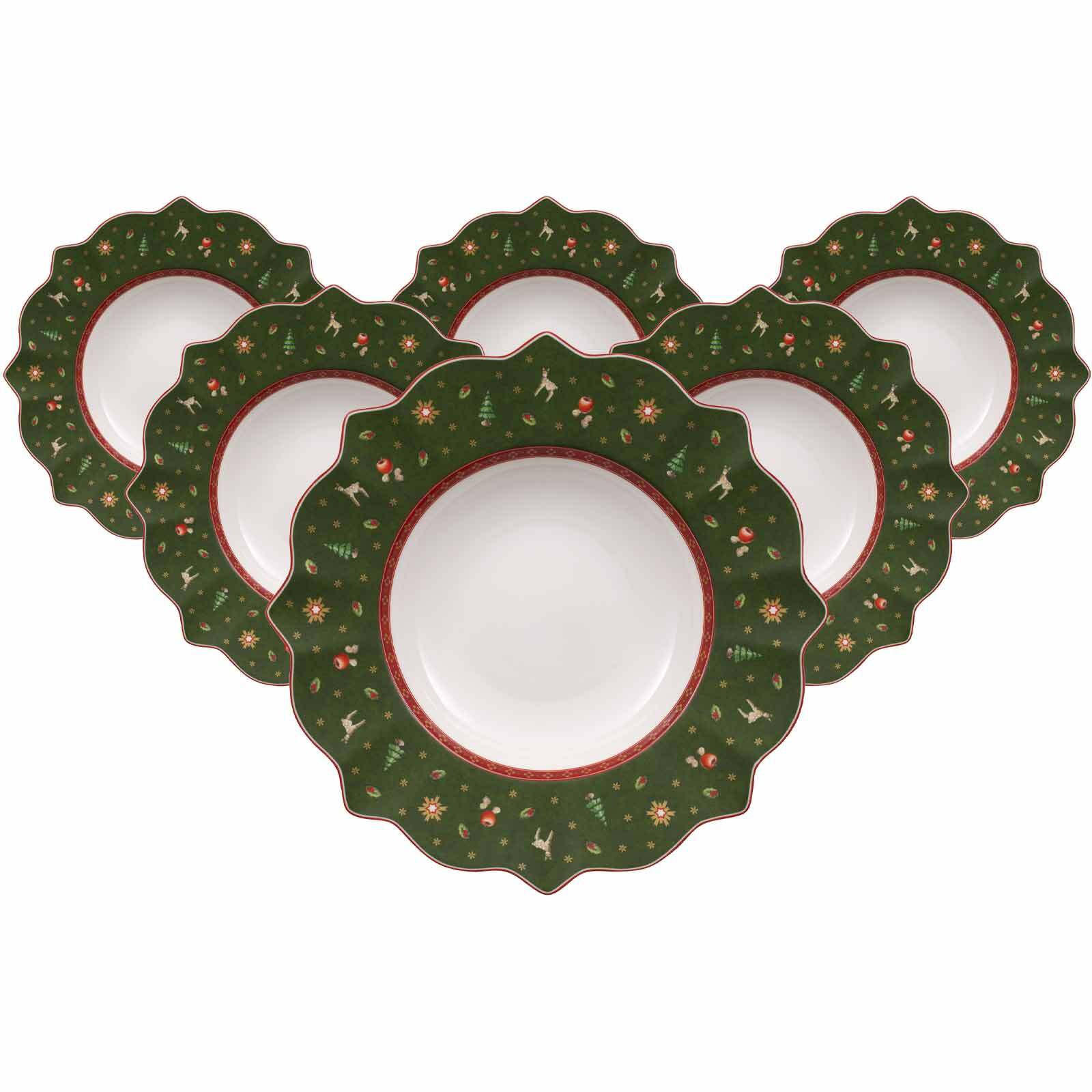 SUPPENTELLER Toy's Delight grün ø 26 cm 6er Set - Grün, Keramik (26cm) - Villeroy & Boch