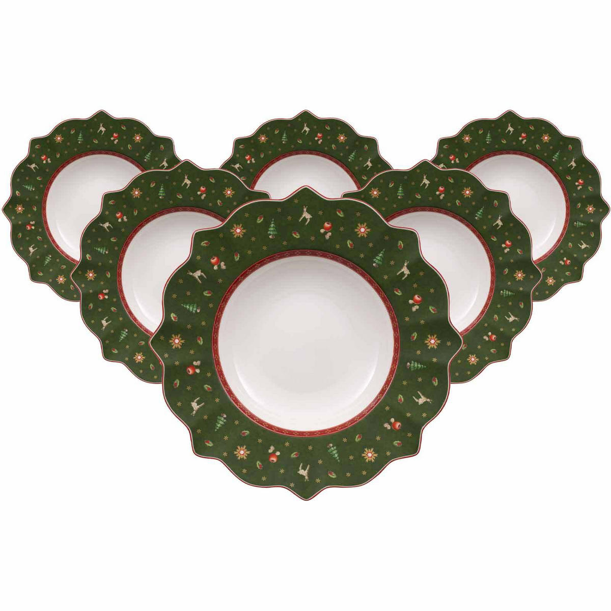 SUPPENTELLER Toy's Delight grün ø 26 cm 6er Set - Grün, Keramik (26cm) - Villeroy & Boch