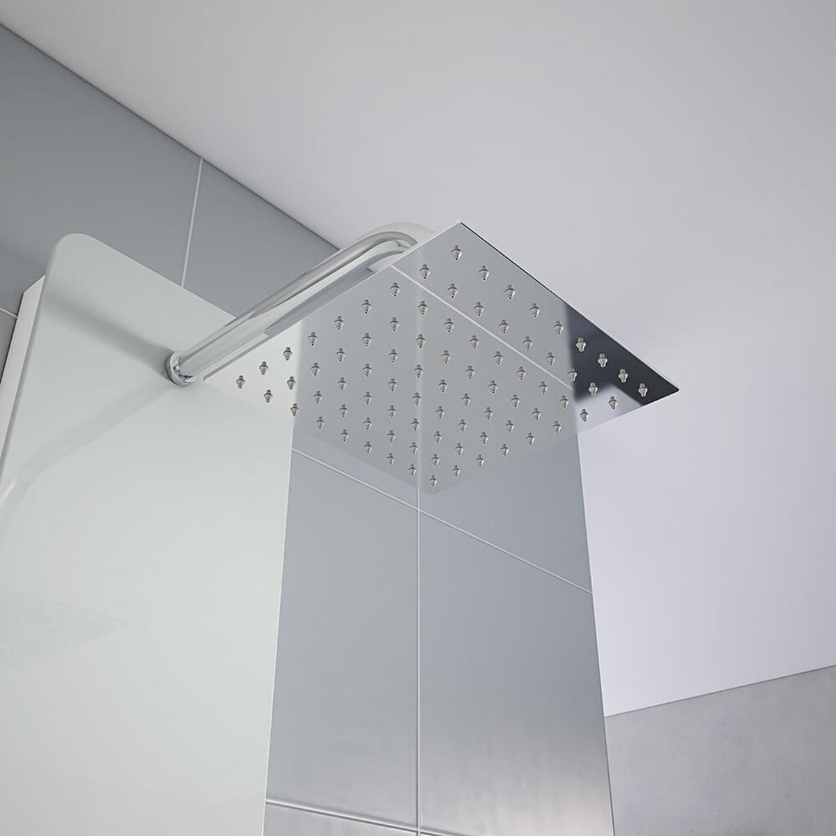 DUSCHPANEEL mit Regendusche DIVE - Weiß - Weiß, Metall (25/150/9cm) - Home Deluxe