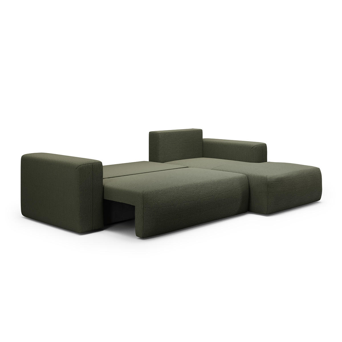 ECKSOFA Bliss 3 Sitzplätze Tannengrün - Grün, Holz (268/163cm) - Petits-meubles