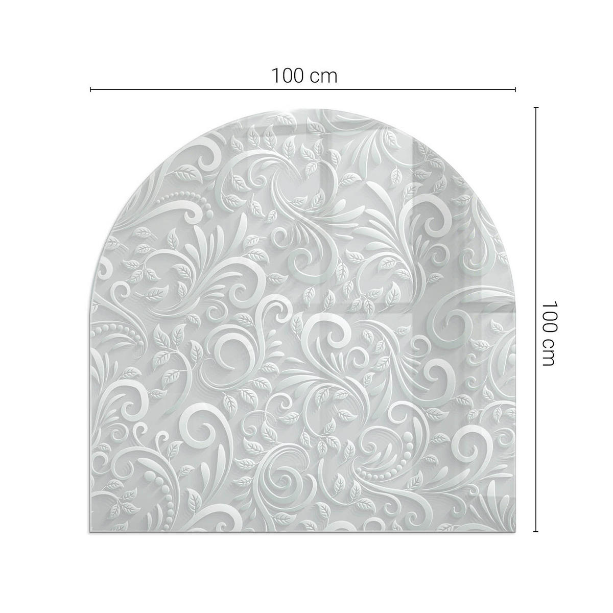 GLASPLATTE für Kamin 100x100 cm - Grau, Glas (100/100/0.4cm) - TULUP