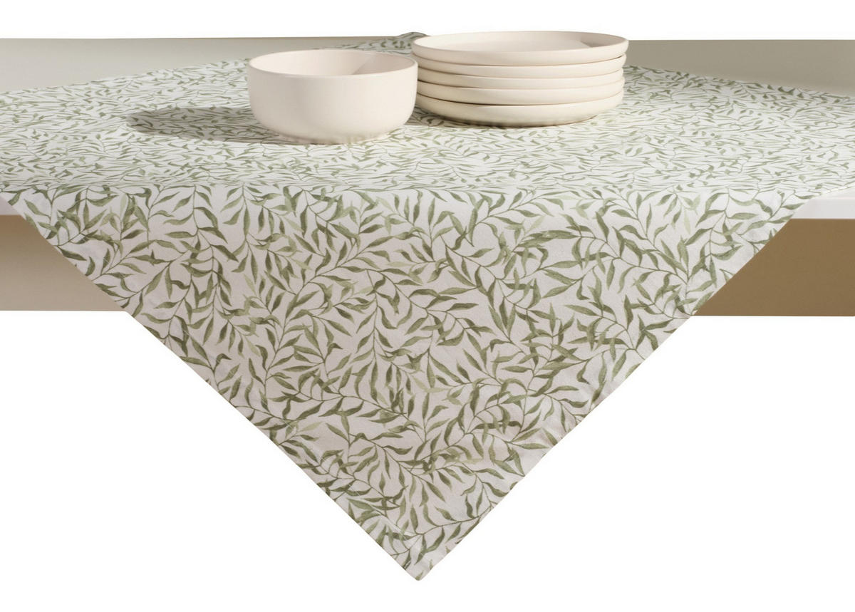 TISCHDECKE Fogli - Ecru, Textil (80/80/1cm) - home&you