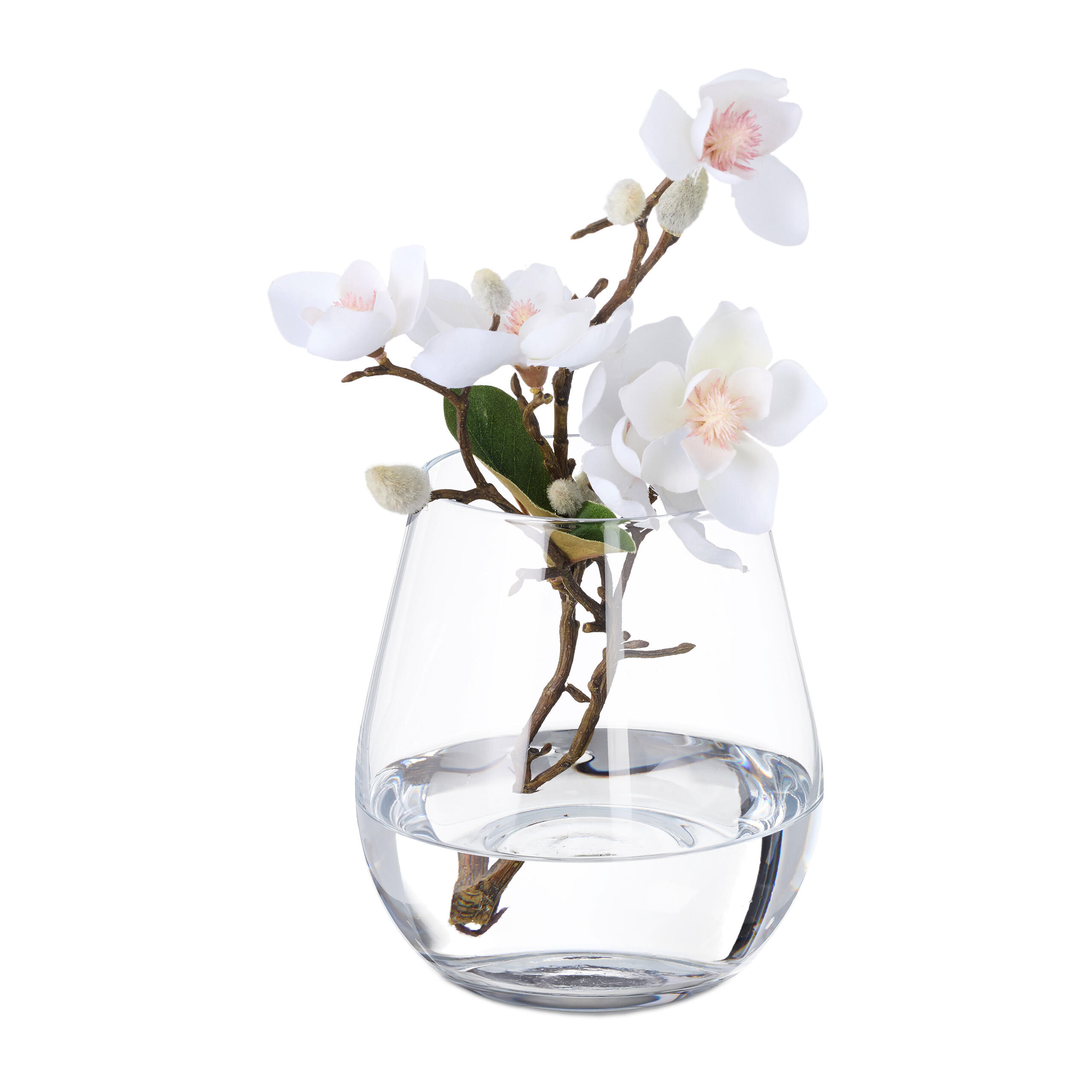 BLUMENVASE - Transparent, Glas (14/16cm) - Relaxdays