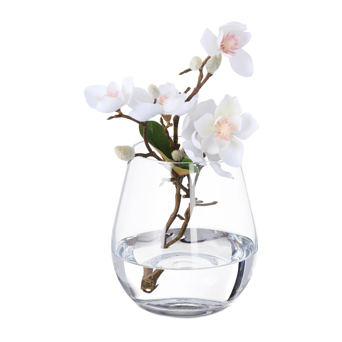 BLUMENVASE - Transparent, Glas (14/16cm) - Relaxdays