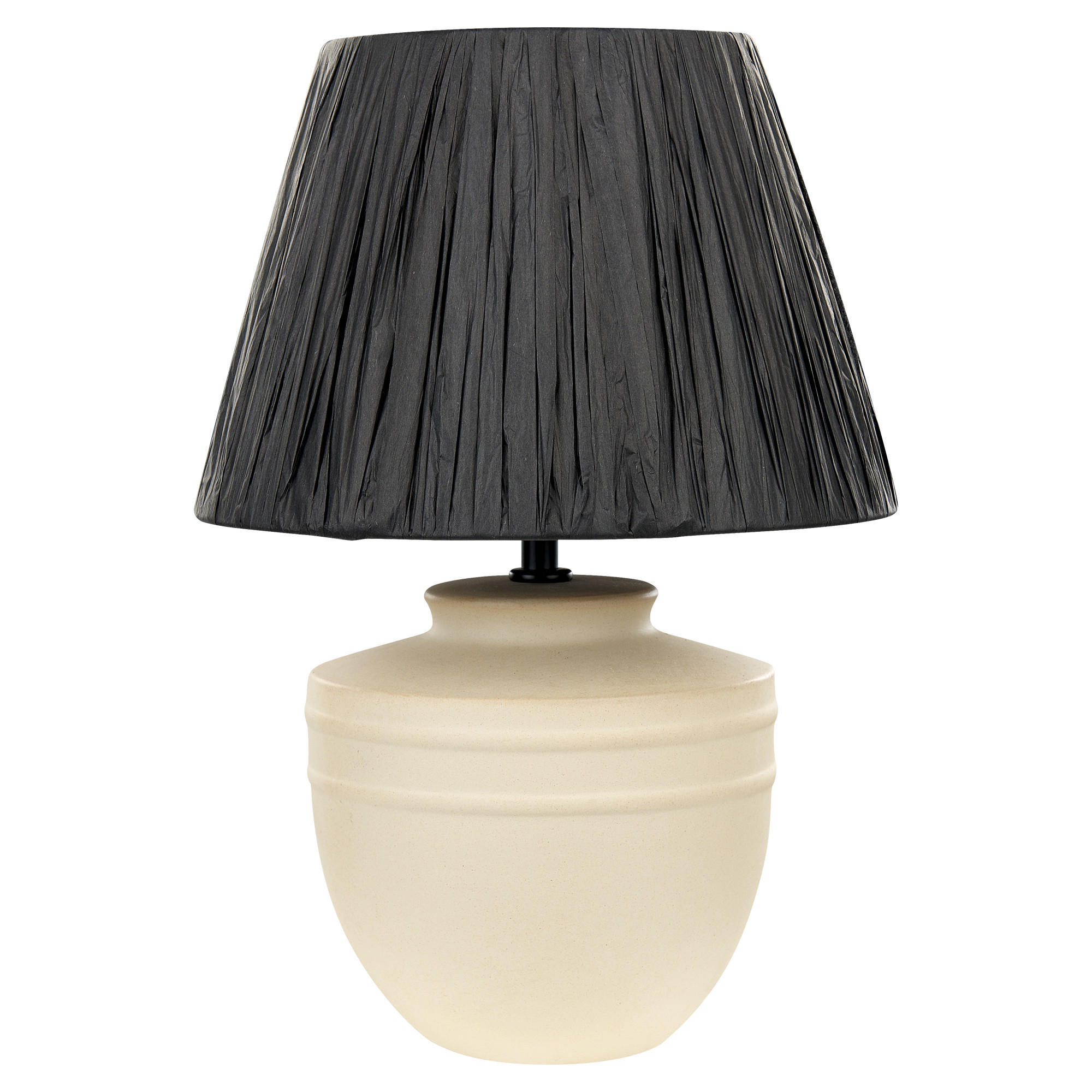 TISCHLAMPE Tigre 30/30/44 cm - Beige, Keramik (30/30/44cm) - Beliani