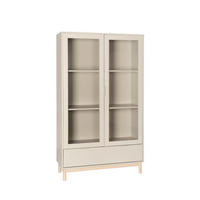 VITRINENSCHRANK DOPPELTER Elian Grau 100 cm x 170 cm - Grau, Holzwerkstoff (100/170/39cm)