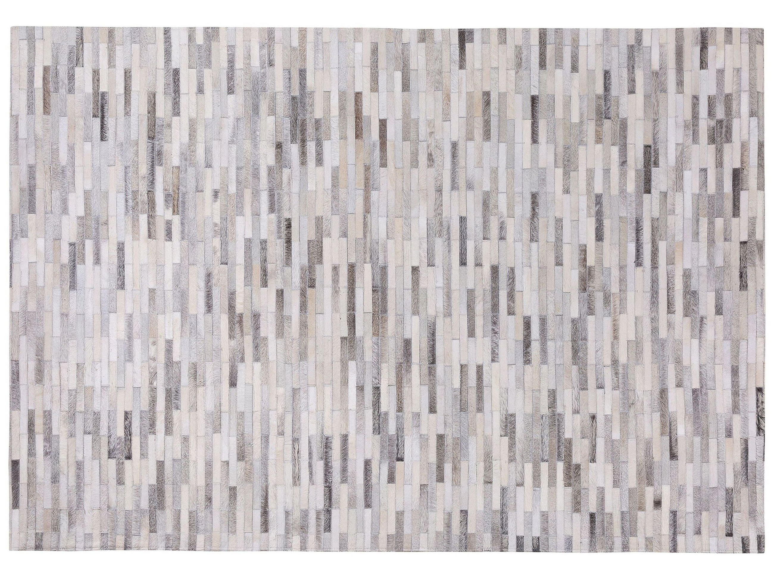 KURZFLOR-TEPPICH Ahilli 230/160 cm - Grau, Fell (160/230cm) - Beliani