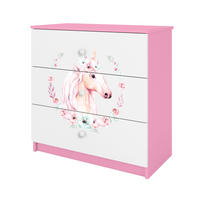 KOMMODE Babydreams Pferd 81/81/41 - Rosa, Holzwerkstoff (81/81/41cm) - RAUMHIRSCH FURNITURE