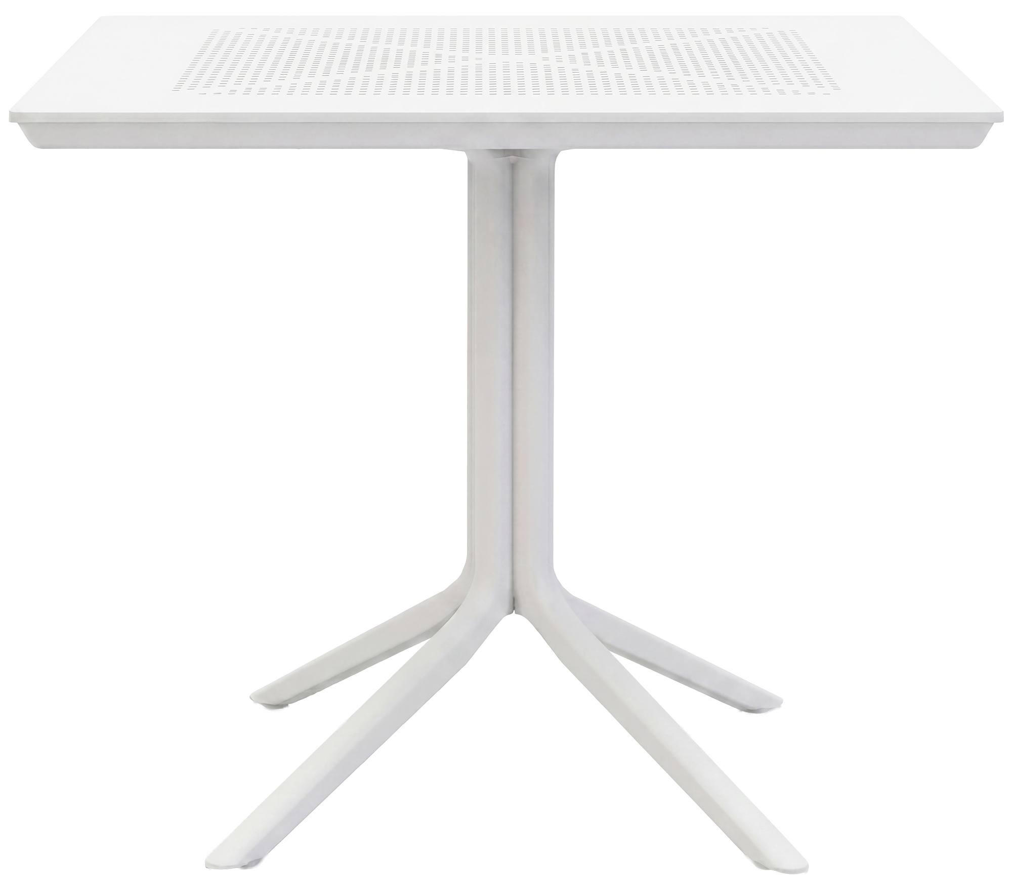 GARTENTISCH eckig 80/80/74 cm Kunststoff Weiß - Weiß, Kunststoff (80/80/74cm) - CLP