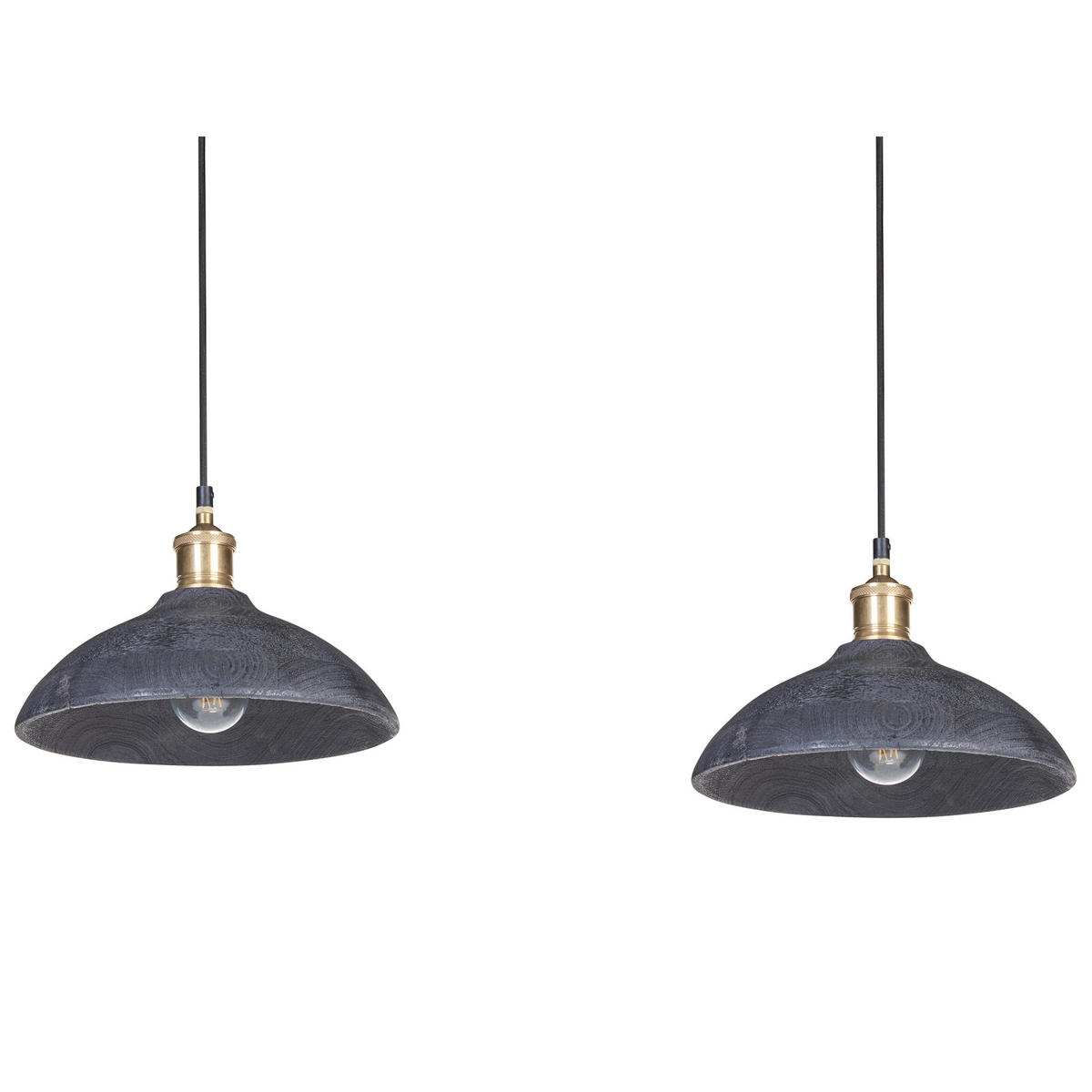 HÄNGELEUCHTE Cheyyar 14/65/126 cm - Schwarz, Holz (14/65/126cm) - Beliani