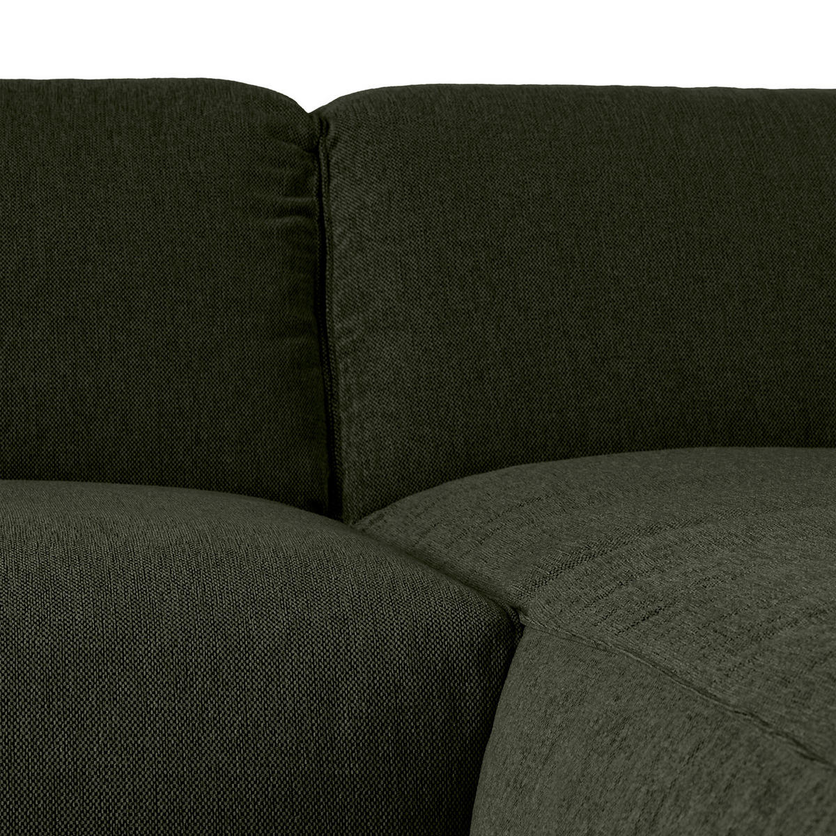 3-SITZER ECKSOFA mit Recamiere - Schwarz/Grau, Kunststoff/Textil (295/231cm) - home24
