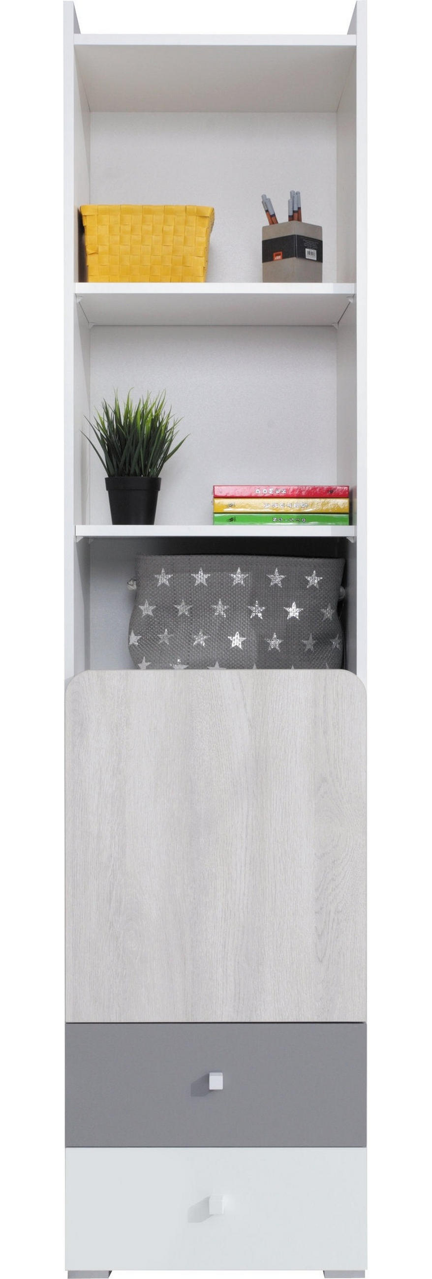 SCHLAFZIMMER Set 6-tlg. – COMO System – Sonoma Eiche / Grau - Grau, Holzwerkstoff (80/190/50cm) - hi-markt