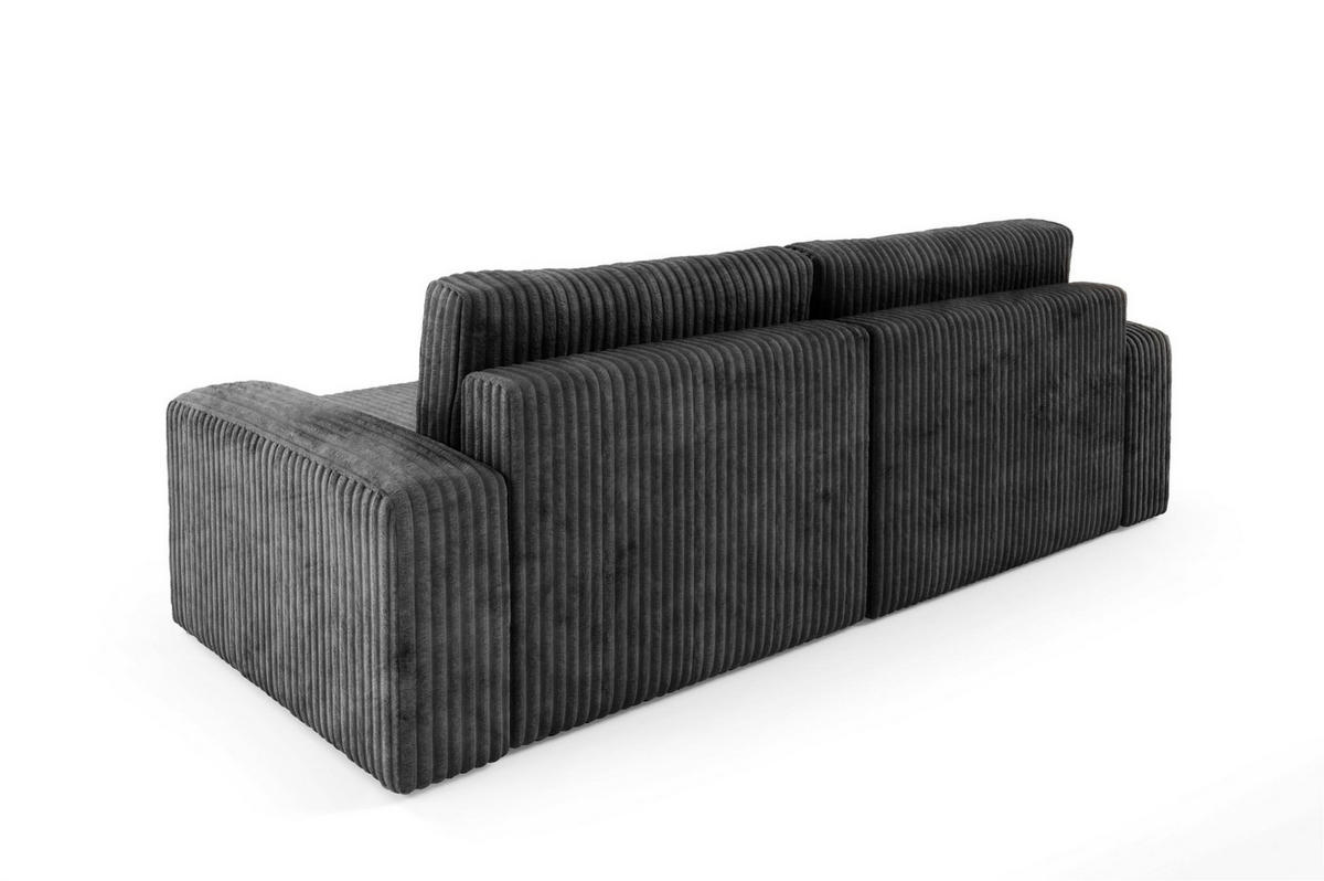 ECKSOFA Natalia - Schwarz, Holzwerkstoff/Textil (244/149cm) - Fun Möbel