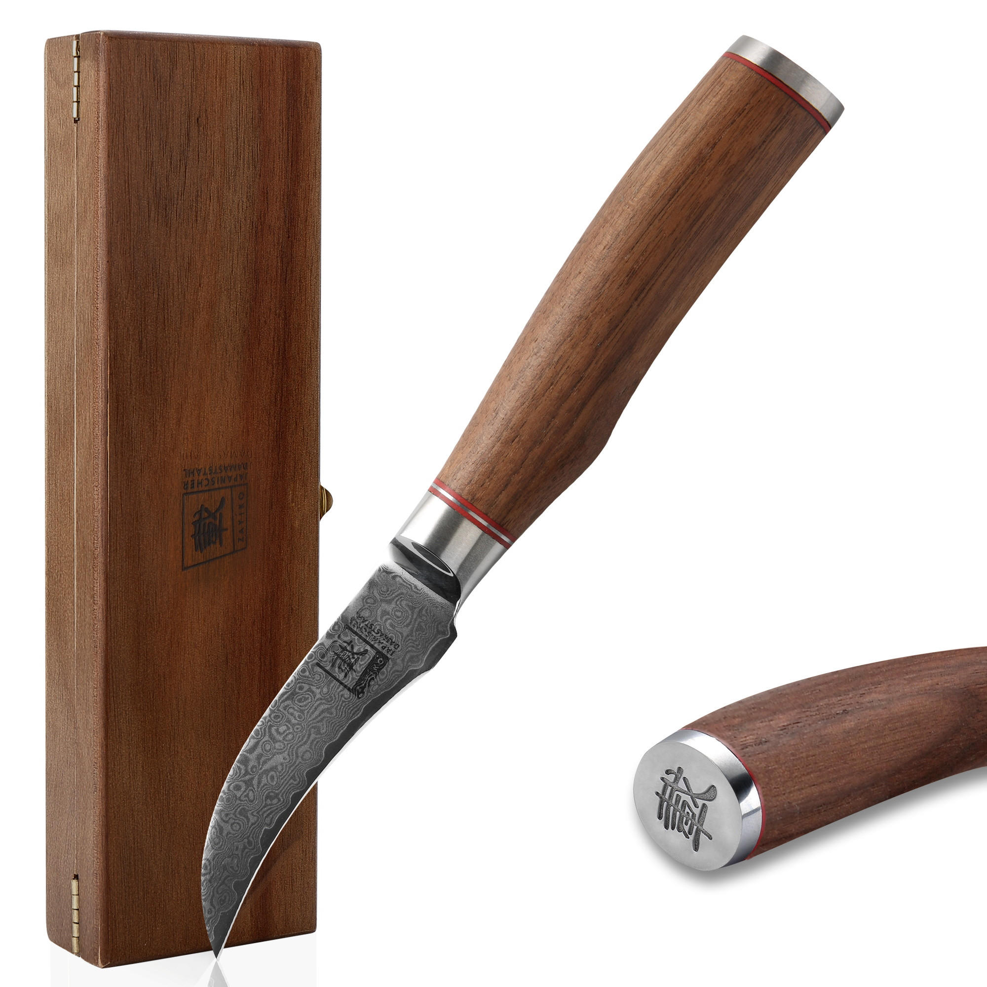 Zayiko Schälmesser Nussbaum 20 cm