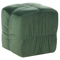POUF Samtstoff Dunkelgrün Turley - Grün, Textil (57/38/57cm) - Beliani