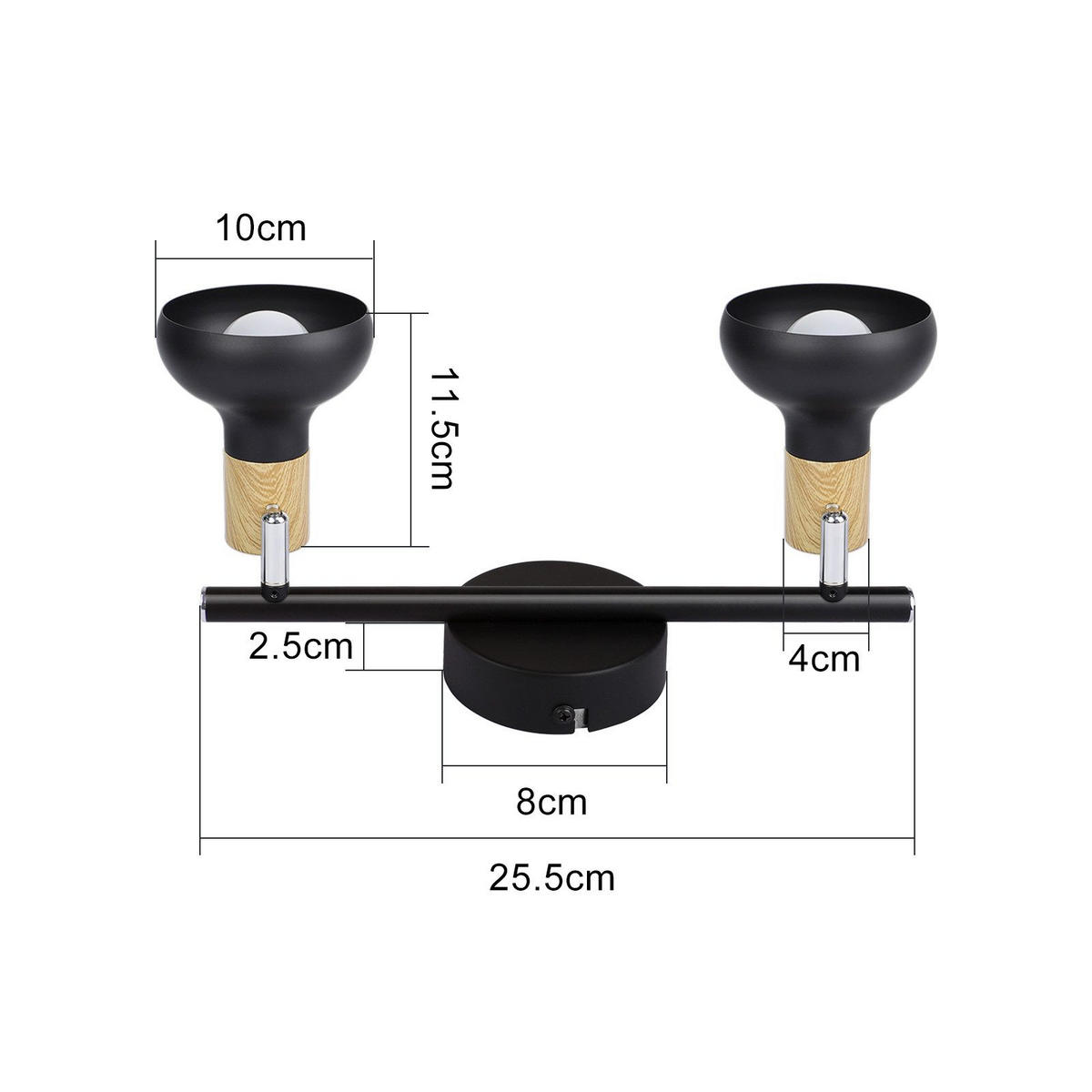 DECKENLEUCHTE Ledbetter 25.5/11/15.5cm - Schwarz, Metall (25.5/11/15.5cm) - Nettlife