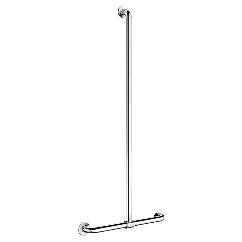 HANDLAUF T-Form verschiebbar Ø32 1160x500 mm Edelstahl hochglanzpoliert - Weiß Hochglanz, Metall (11/11/116cm) - Delabie