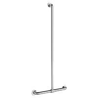 HANDLAUF T-Form verschiebbar Ø32 1160x500 mm Edelstahl hochglanzpoliert - Weiß Hochglanz, Metall (11/11/116cm) - Delabie