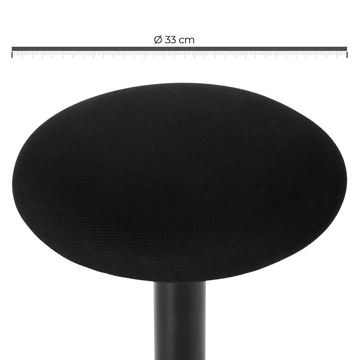 ARBEITSHOCKER BÜROHOCKER - Schwarz, Textil (33/70/33cm) - Hansiro