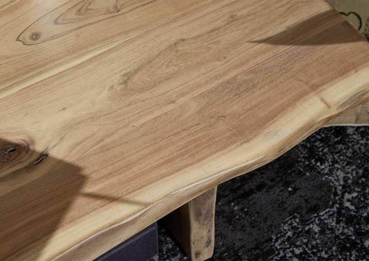COUCHTISCH Akazie 120x70x45 natur lackiert PURE ACACIA #305 - Braun, Holz (120/70/45cm) - Massivmoebel24
