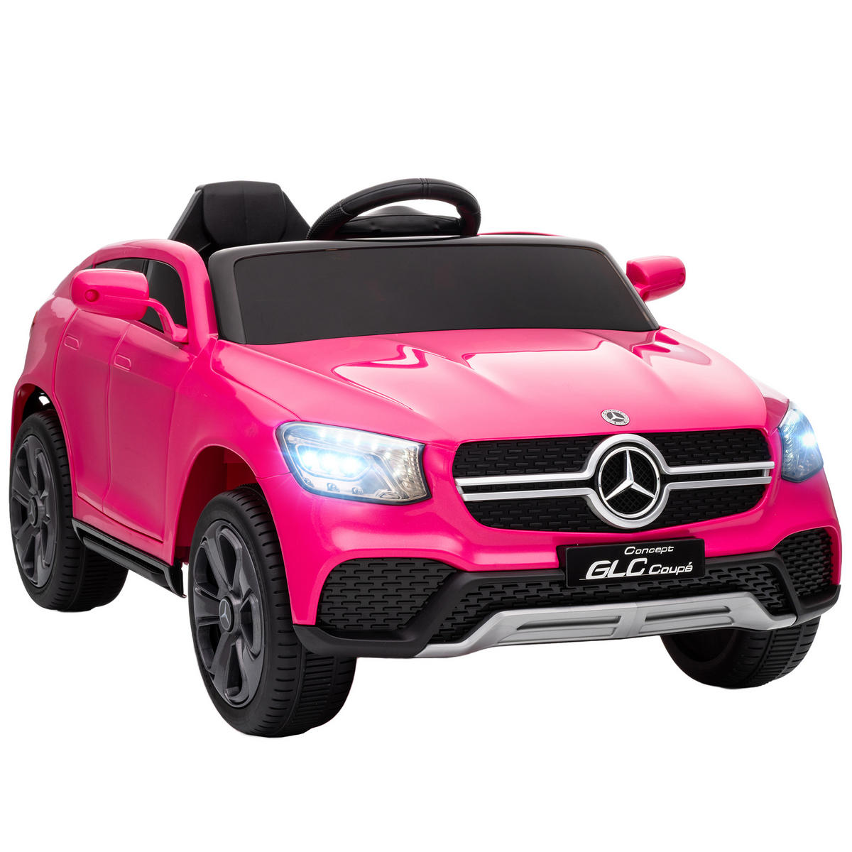 KINDER-ELEKTROAUTO 12V Kinderauto mit 2,4 GHz Fernbedienung, Hupe, Rosa - Rosa, Kunststoff (105/68/50cm) - AIYAPLAY