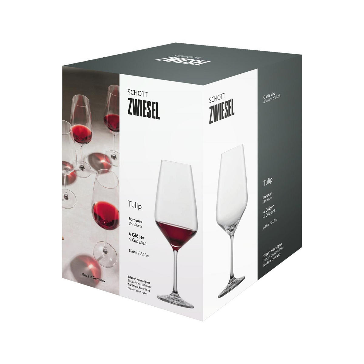 BORDEAUXGLÄSER Tulip transparent 656 ml 4er Set - Transparent, Glas (0.656L) - Schott Zwiesel