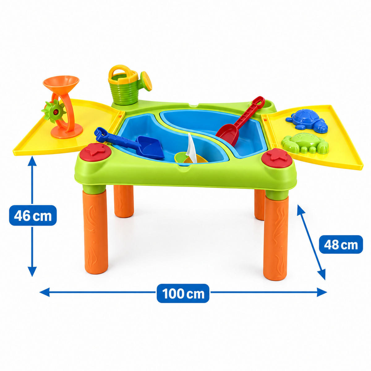 MASĂ Multicolor joc cu apă set 10-piese - multicolor, material plastic (100/48cm) - Relaxdays