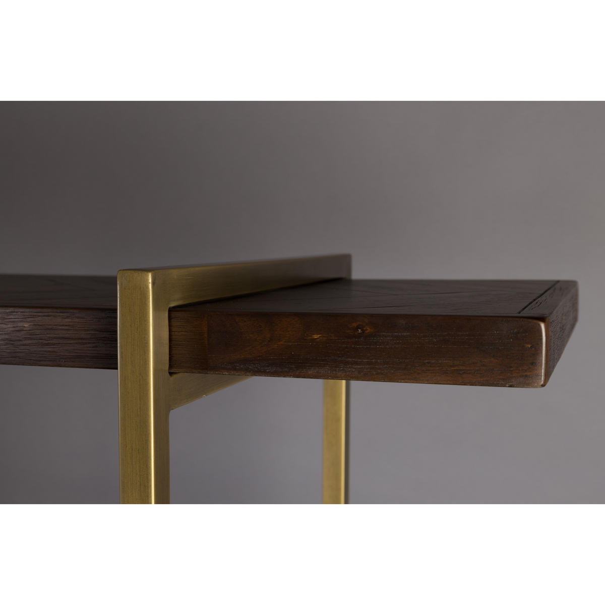 STANDREGAL Class Akazienholz Dunkelbraun - Braun, Holz (140/146/40cm) - Dutchbone