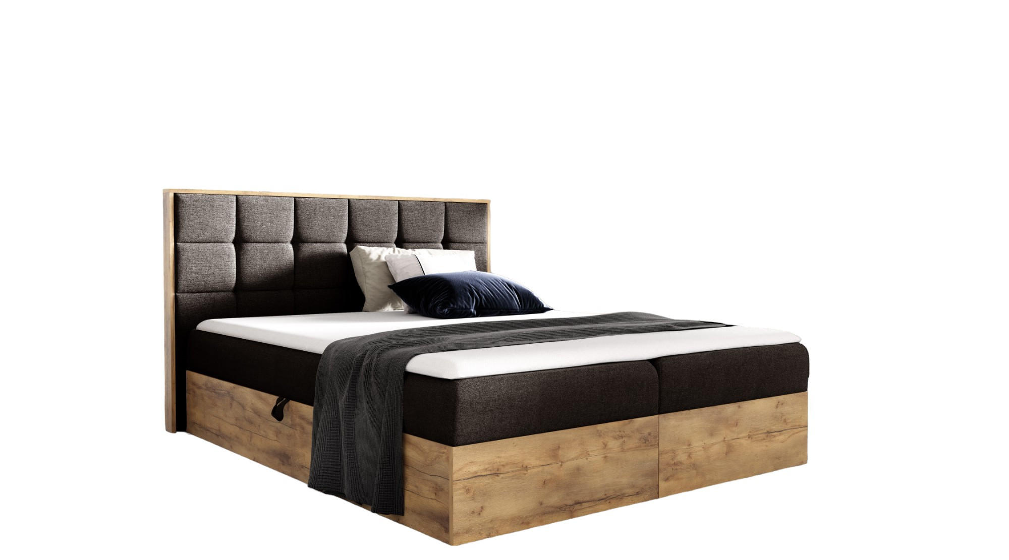 BOXSPRINGBETT BIZON 140x200 Braun Faro - H3 - Braun, Textil (140/200cm) - AN-Moebel 4u