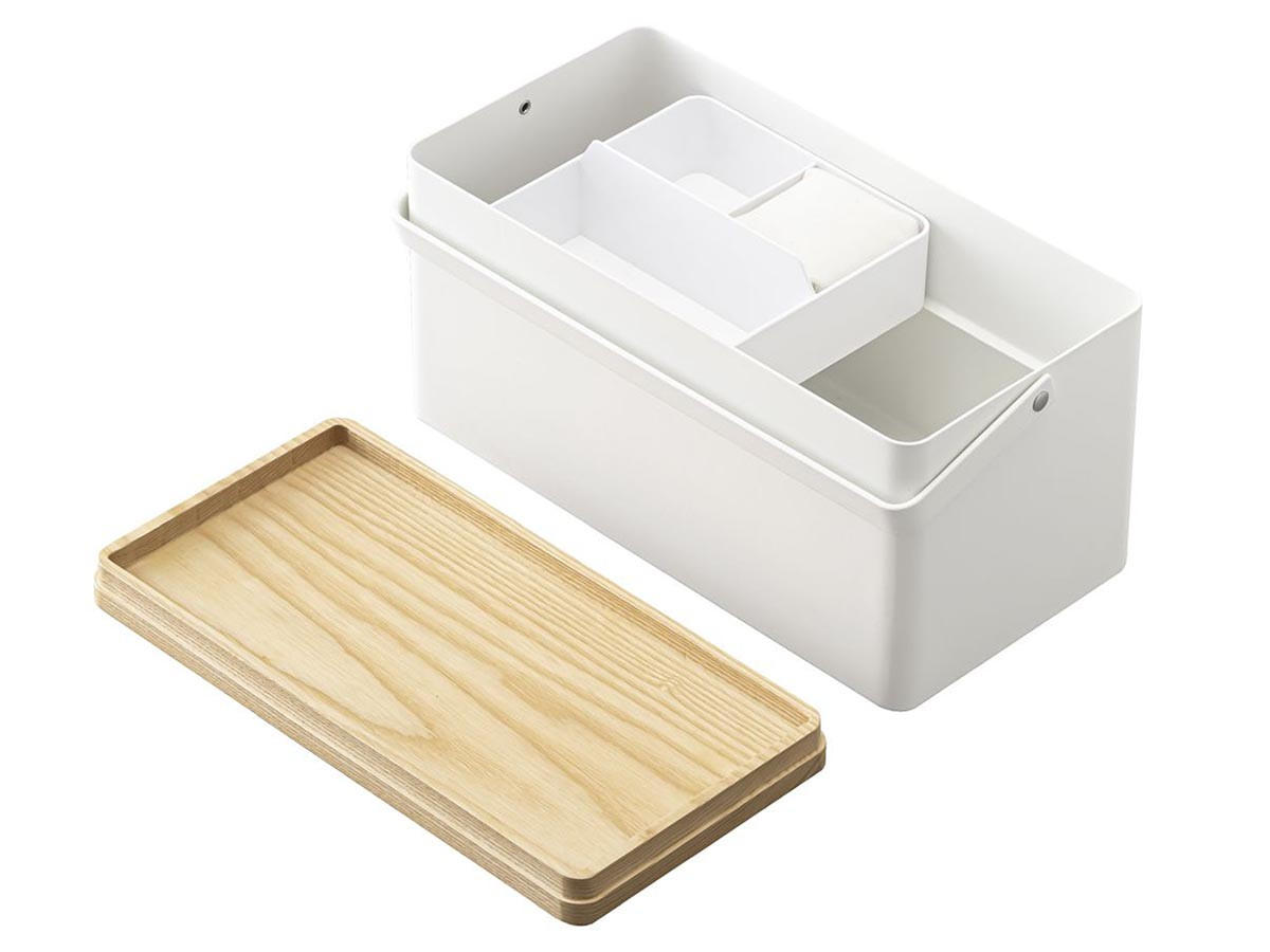 NÄHKASTEN Tower schwarz 27/13/14 cm - Weiß, Holz/Metall (14/27cm) - Yamazaki