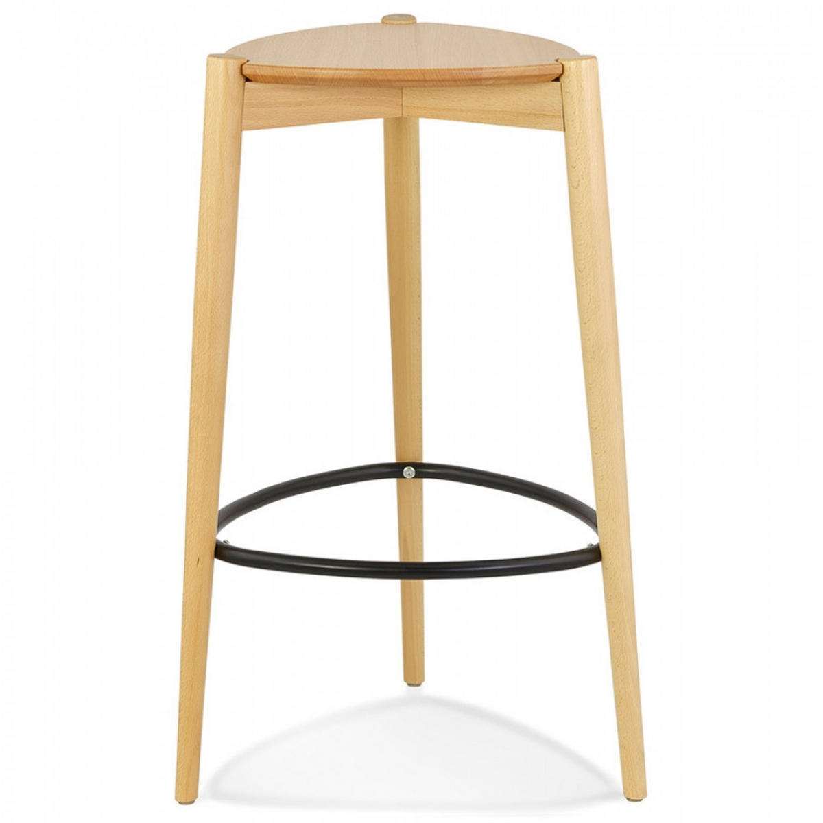 BARHOCKER Beige 42x75x42cm - Eschefarben/Beige, Holz/Metall (42/75/42cm) - AlterEgo