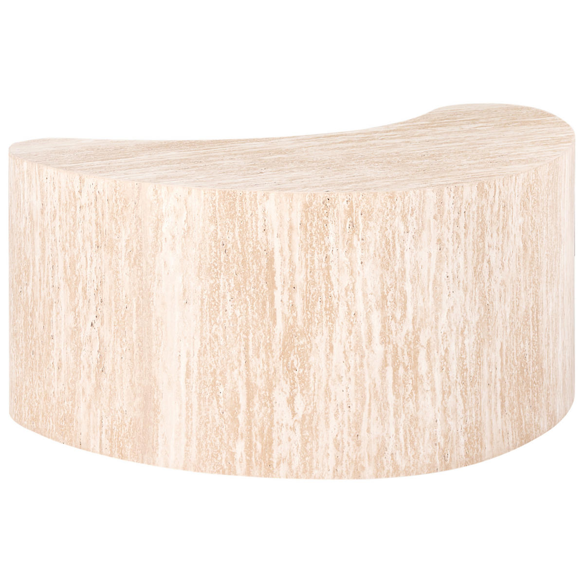 COUCHTISCH Travertinoptik Bilpa - Beige, Holzwerkstoff (89/44/40cm) - Beliani