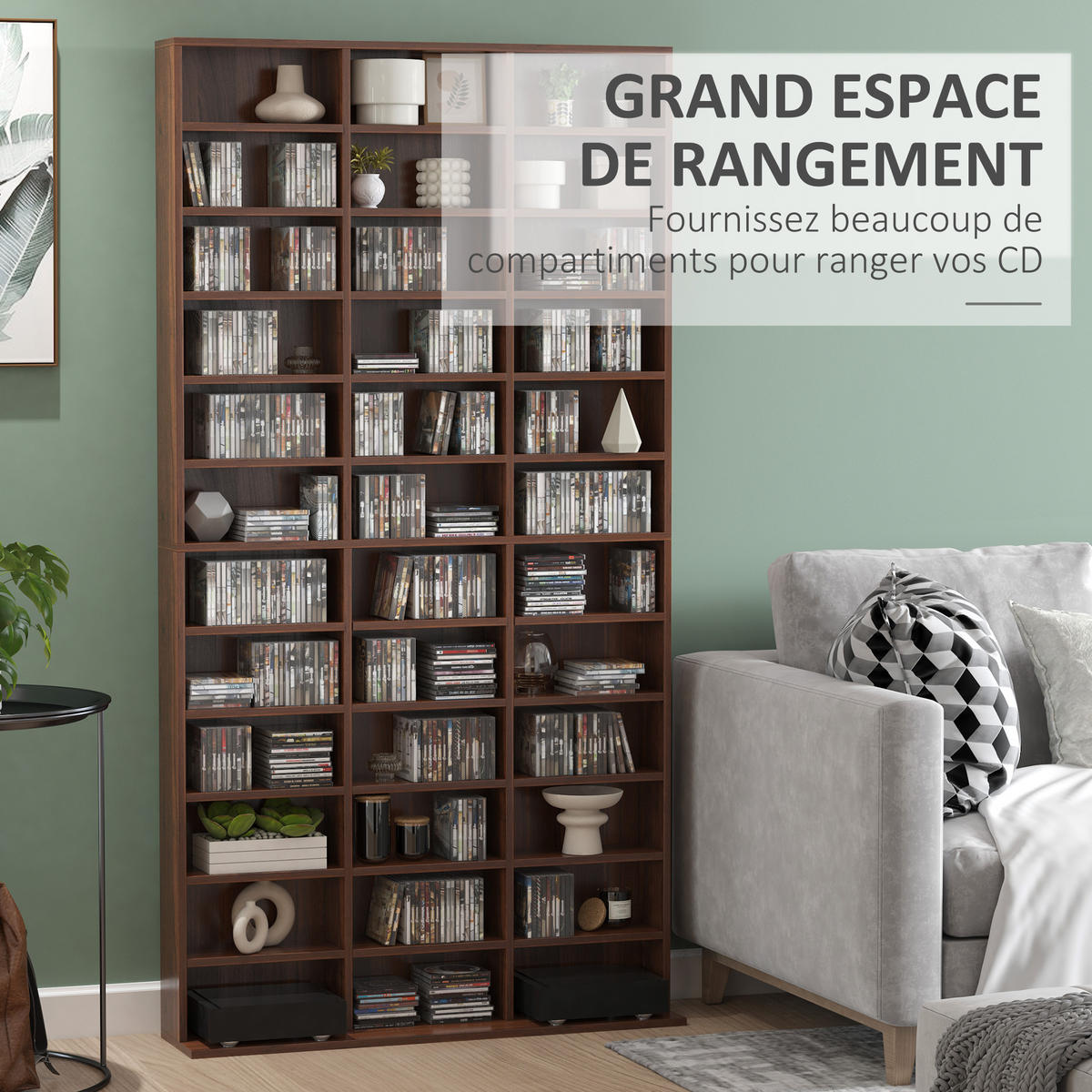 CD-REGAL DE-14403 36 Fächer, verstellbare Böden Braun - Braun, Holzwerkstoff (24/195/102cm) - ComfortXL