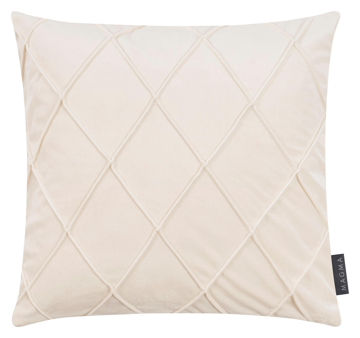 KISSENHÜLLE 2er Set Nobless Rauten 40/40 cm elfenbein - Creme, Textil (40/40cm) - Magma Heimtexx