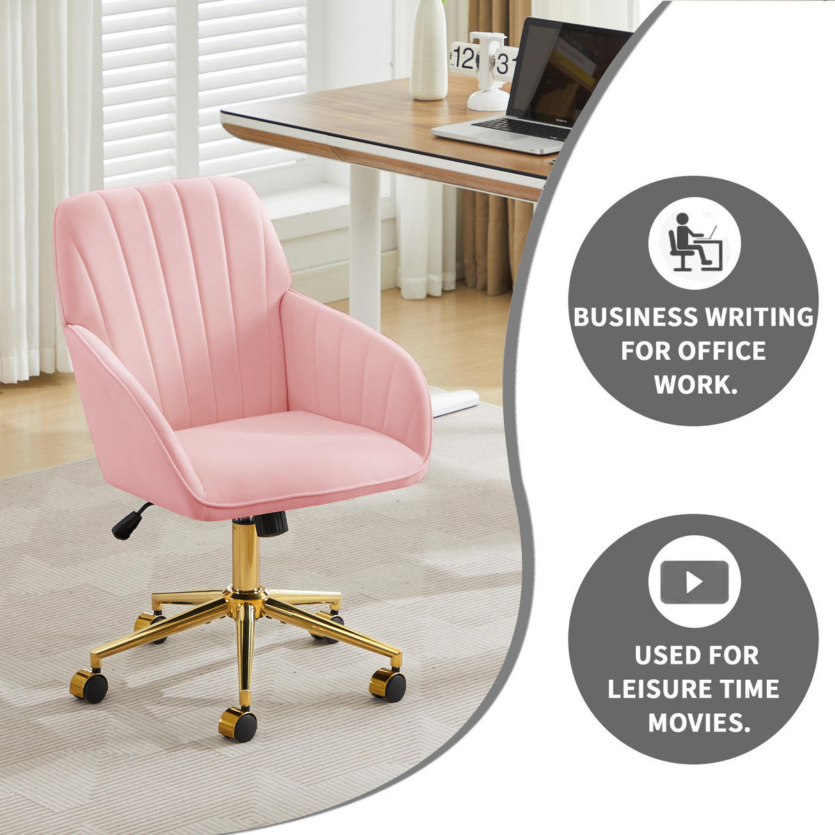 BÜROSTUHL Grau 62/60/97 cm - Pink, Metall (62/97/60cm) - PANGIVO