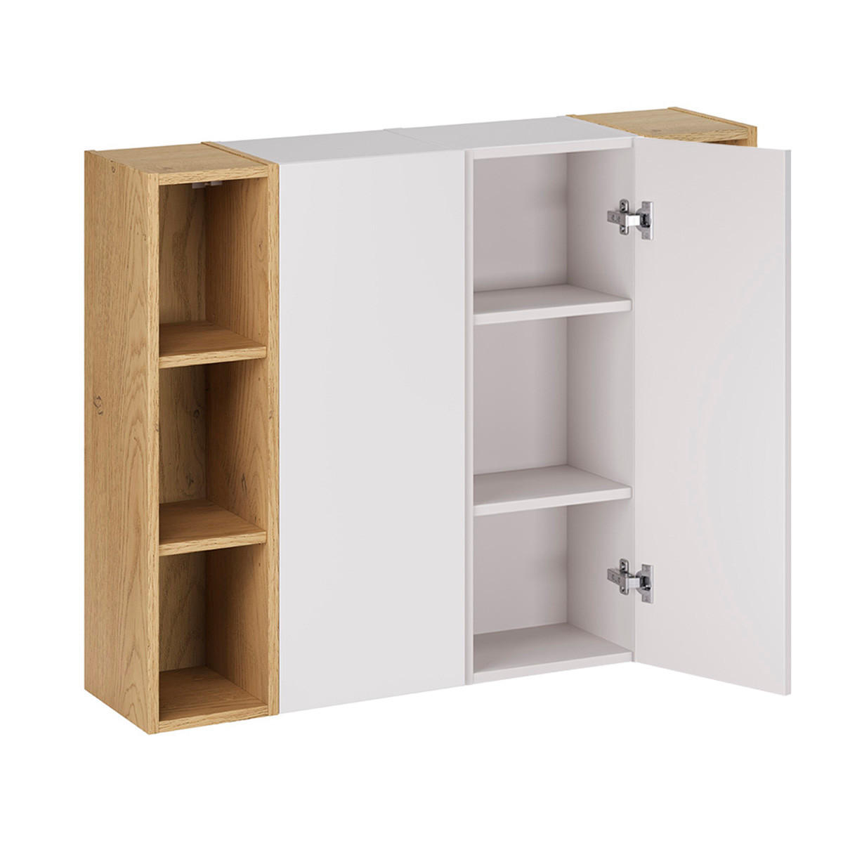 ZÁVĚSNÝ SLOUPEK Oria Bílá - bílá, kompozitní dřevo (50/160/26.6cm) - Petits-meubles